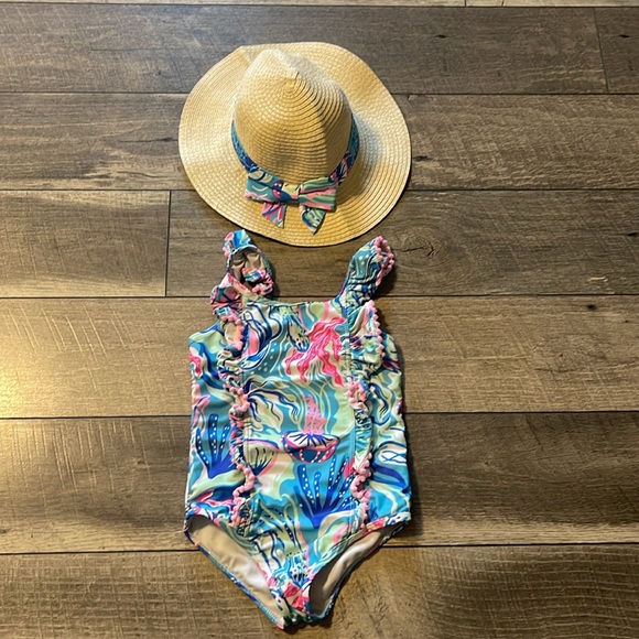 Girls’ Tommy Bahama Swimsuit & Sunhat - Picture 2 of 7